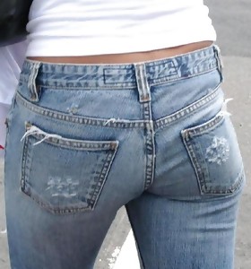 Tight ass cuties in jeans