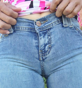 Giant butt beauties in jeans